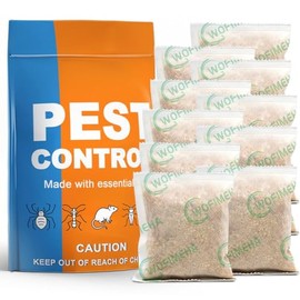 Pest Repellent, Pest Control Pouches, Natural Peppermint Pest Repellent, Rodnet Repellent for Car, Get Rid of Spiders, Mosquitoes, Guards and Ants, Safe for Kids and Pets - 10P