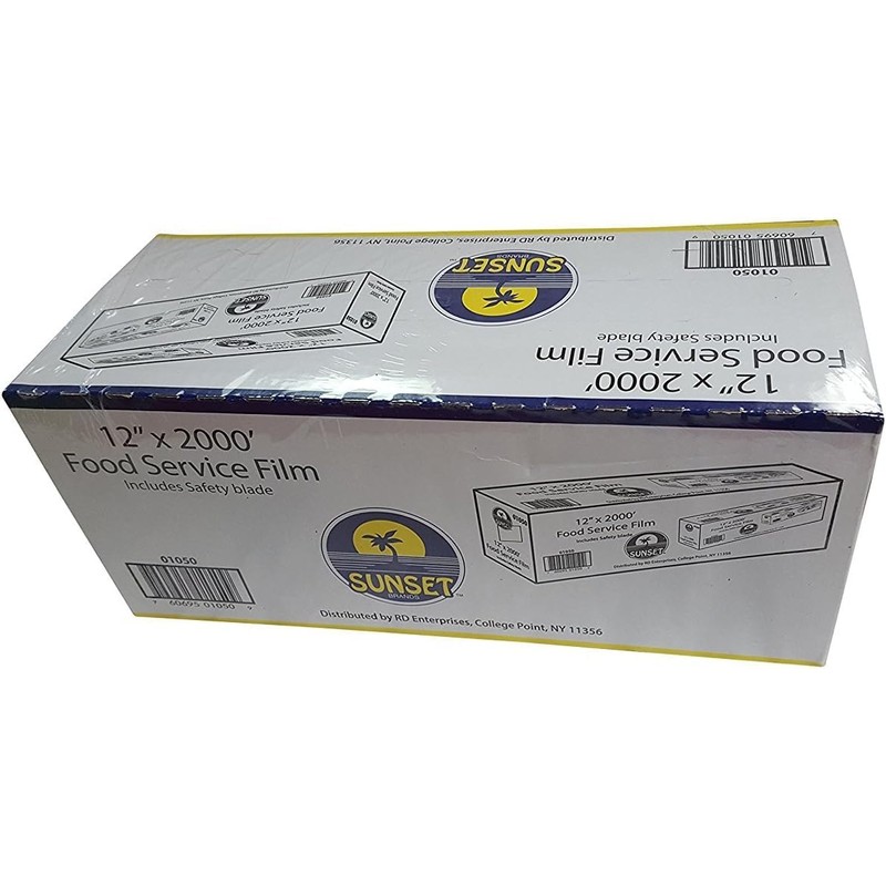 Sunset Food Service Plastic Film Wrap - 12" x 2000'
