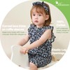 Minicoco Baby Girl Romper 100% Cotton Breathable Soft with Headband,