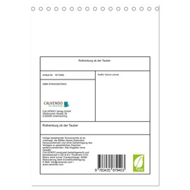 Rothenburg ob der Tauber (Desk Calendar 2025 DIN A5 High), CALVENDO Monthly Calendar