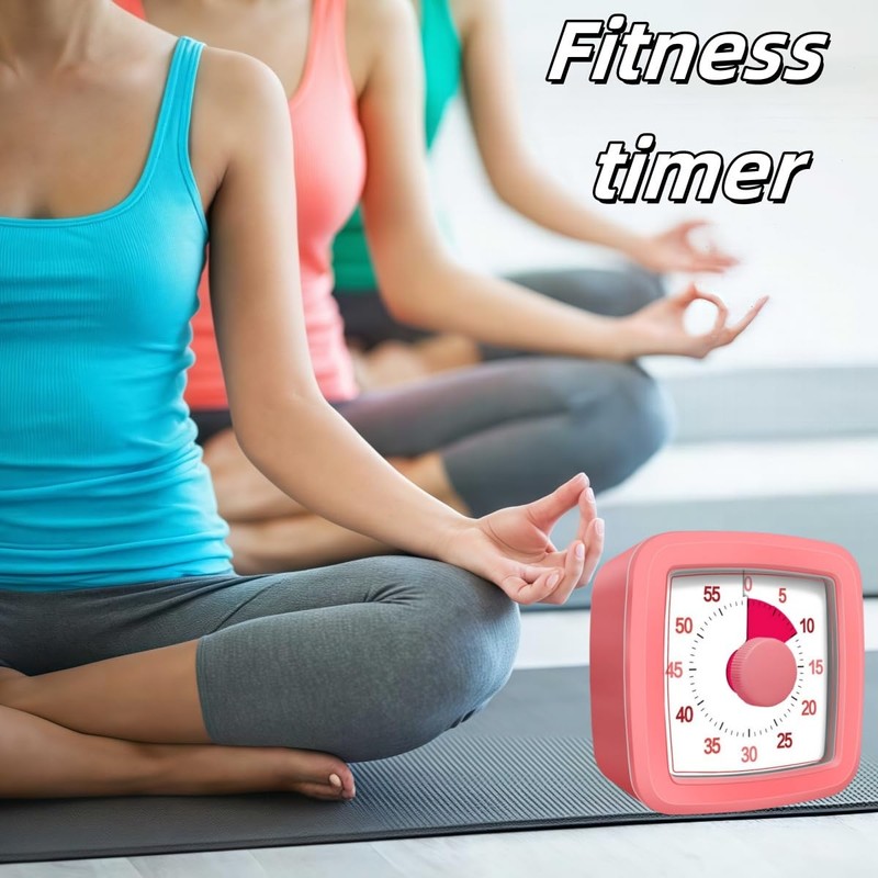 60 Minute Visual Timer for Kids and Adults, Non-Ticking 5.5