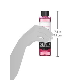 Olivia Olive Beauty Products :Refreshing Shower Gel with Organic Olive Fruit & Pomegranate extracts, from Greece, 10.1 oz.