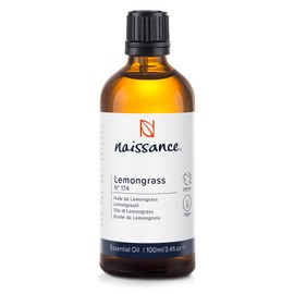 Naissance Lemongrass (Flexuosus) Essential Oil (No. 174) - 100ml - Pure, Natural, Steam Distilled, Cruelty Free, Vegan & Undiluted - for Aromatherapy & Diffusers