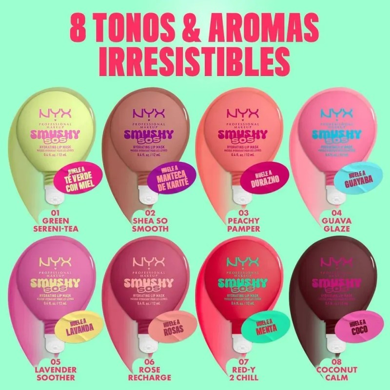 NYX PMU Smushy SOS, Mascarilla Hidratante para Labios, 12 ml