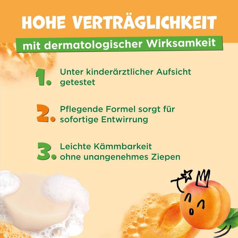 Garnier Festes Kindershampoo, Mildes Pflegeshampoo für empfindliches Haar und leichte