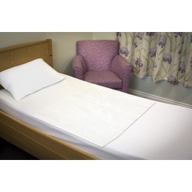 Super Absorbent, Washable and Reusable, Protects Against Incontinence and Bedwetting, Bed Pad/Waterproof Mattress Protection, 90 x 90cm White.