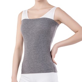 QQOLi (Supervised by Active The), 100% Cotton, Heat Retention, Long Length, Stomach Wrap, Antibacterial, Odor Resistant, For All Seasons, Waist Warmer, Thin, Fit, Warm, 3 Sizes Available, gray