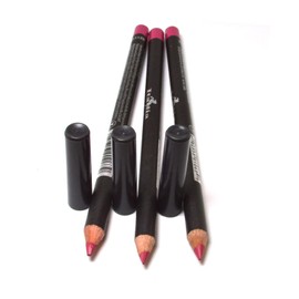 3 Pcs x Italia Deluxe [ 1063 Femme Fatale ] Ultra Fine Lip liner Pencil Lipliner Set + Free Zipper Bag