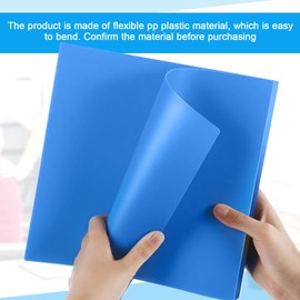 Henoyso 6 Pcs Mini 3 Ring Binders Plastic 1/2'' Binder, Fits 5.5 x 8.5 Paper Holds(Capacity 100 Sheets), Flexible Three Round Rings Small Blue Binders Bulk for School, Office Use, Photo Album Pages