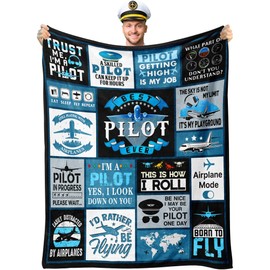 Velivn Pilot Gifts, Pilot Gifts Aviation Men, Unique Gifts for Pilots, Aviation Gifts for Pilots, Pilot Gifts for Men Women, Airplane Gifts for Pilots, Pilot Gifts for Christmas Throw Blanket 50"x60"