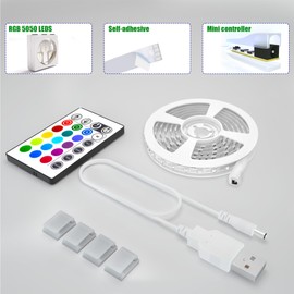 Tv Led Backlight,Maylit 14.3ft Led Strip Lights for 65-75in Tv,USB Powered Tv Lights kit with Remote,RGB Bias Lighting for Room Decor