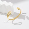 DiSiTino Gold/Silver Cuff Bracelets for Women Chunky Cuff Open Wide