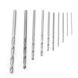 10 Pieces HSS Drill Bit, Durable High Speed Steel Cylinder Shank Titanium Twist Drill Bit Set 0.5-3 mm Twist Drill Bits Drilling Tools 0.5 Drill Bit for Fibreglass