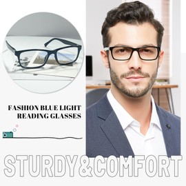OCCI CHIARI Blue Light Blocking Reading Glasses Men Designer Computer Readers 5.0(1.0 1.25 1.5 1.75 2.0 2.25 2.5 2.75 3.0 3.5 4.0 5.0 6.0)