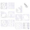 11 Pieces Quilting Template Set with Low Shank Ruler Foot