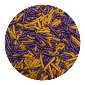 NCS Pearlized Purple & Gold Jimmies Edible Sprinkles – Cupcake, Cake & Cookie Decorations, 8 oz