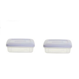 Whitefurze Food Storage Container 1.5 Litre Home Kitchen Storage Clear (Pack of 2)