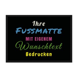 PR Print Royal Doormat with Desired Text - Various Sizes up to 120 cm - Doormat Print with Saying - Many Backgrounds - Non-Slip 75 x 50 cm with Rubber Edge