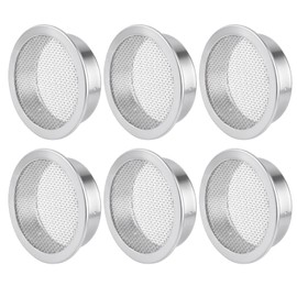 Verplexter 2-Inch Round Open Screen Vent, Mill Finish, 6 Pack