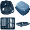 Navy Blue Kitchen Set - Large Dish Drainer and Rectangle