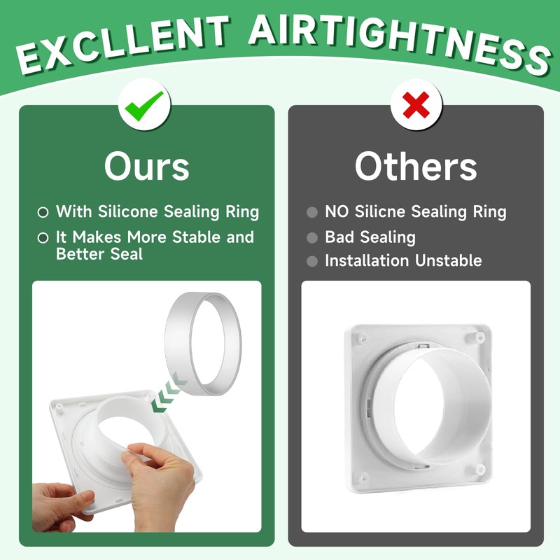 Dryer Vent Wall Plate,Dryer Vent Connector Kit,Twist Lock Dryer Duct