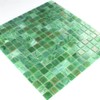 Glass Effect Mosaic Tile Gold Star Green