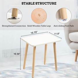 FORAOFUR Nursery Side Table, Small End Table Accent Table Living Room Balcony Office, Modern Side Bedside Home Decor, for Small Spaces, Easy Assembly