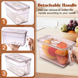 Gifhomfix 2PCS Bread Box for Homemade Bread Airtight Bread Boxes for Kitchen Counter, Time Recording Bread Storage Container with Handle, Tawny