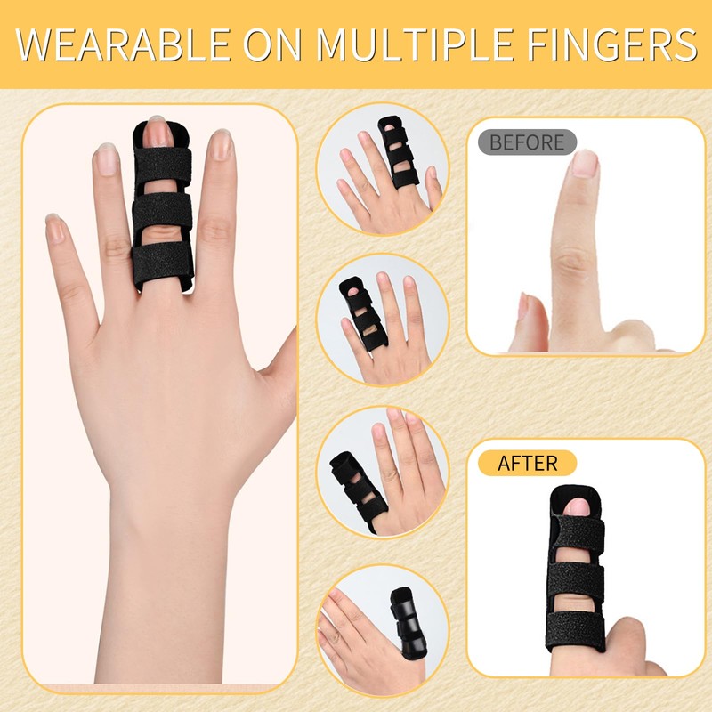 Finger Splint, 4 Pcs Trigger Finger Splint, Finger Brace with