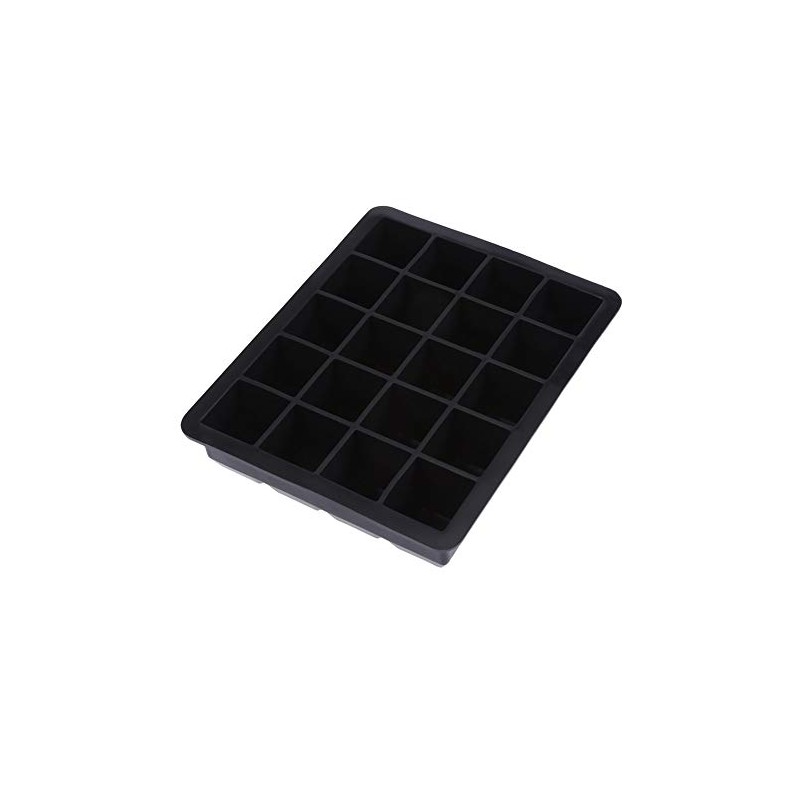 Greensen Bandeja Cubitos Silicona 20 Cavidades Negro 15x12x3cm