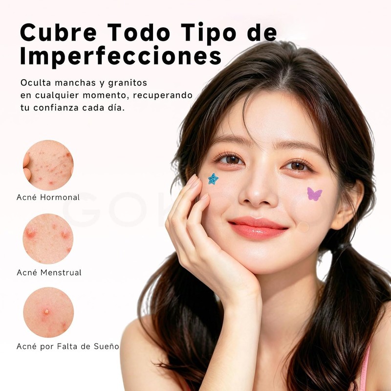GOKOCO Parches para Acné 306 Pack, Estrella Brillante de 6