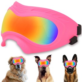 Dog Sunglasses,Doggles Anti-UV Protection, Pet Sunglasses with Adjustable Strap, Suitable for Motorcycle Car Driving Bike Riding Hiking Swimming Wind Dust Fog Dog Eye Protection