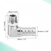 sourcing map Nickel-Plated Copper Hose Barb Fitting Elbow 10mm Barbed