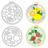 BENECREAT 2pcs Fruit Patch Cutting Dies, Strawberry Lemon Embroidery Hoop