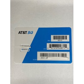 SIMBROS At&t 4g 5g Nano sim Card 6531c for All iPhone & Galaxy or Newer at&t Devices - Packed with Simbros Simkey for Easy sim Installation! Fastest 5g sim Available for At&t! (10 Pack)