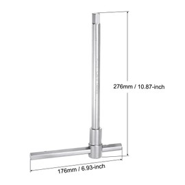sourcing map 14mm Sliding T-Handle Hex Key Wrench for Fast-Spinning, CR-V Steel