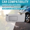 Grey Left Driver Side Sun Visor with Mirror Compatible with