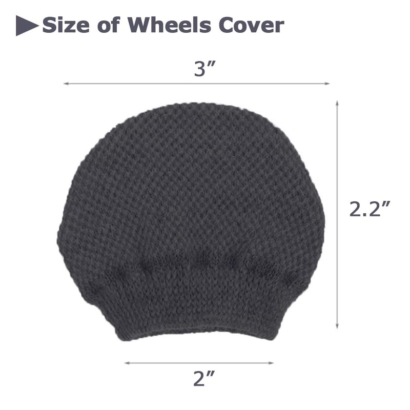 SHINETEC Luggage Suitcase Wheel Cover Socks - Noise-Reducing & Anti-Scratch