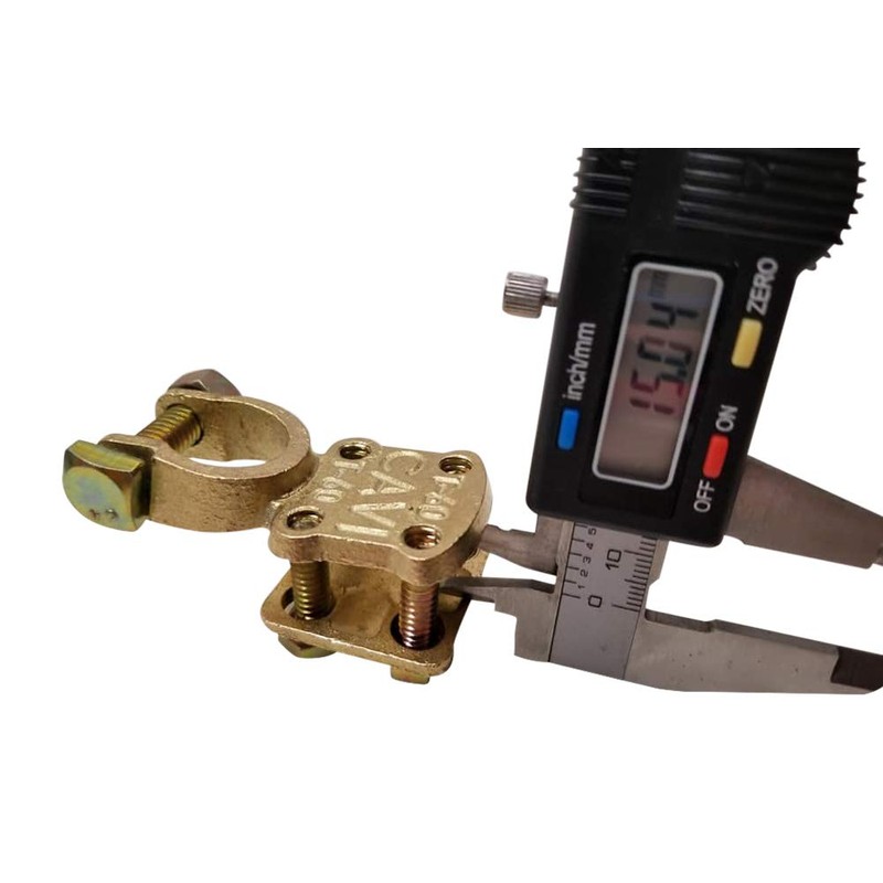 Ter-Mex TM10-2X Top Post Battery Terminals Solid Brass Cable Ends