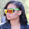 FLAWLESS EYEWEAR Semi Rimless Goggle Style Retro Rainbow Mirrored Lens
