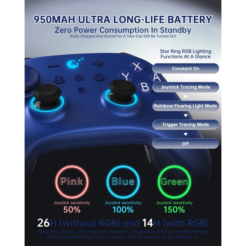 GuliKit TT MAX Wireless Controller for PC, Android, iOS, Switch