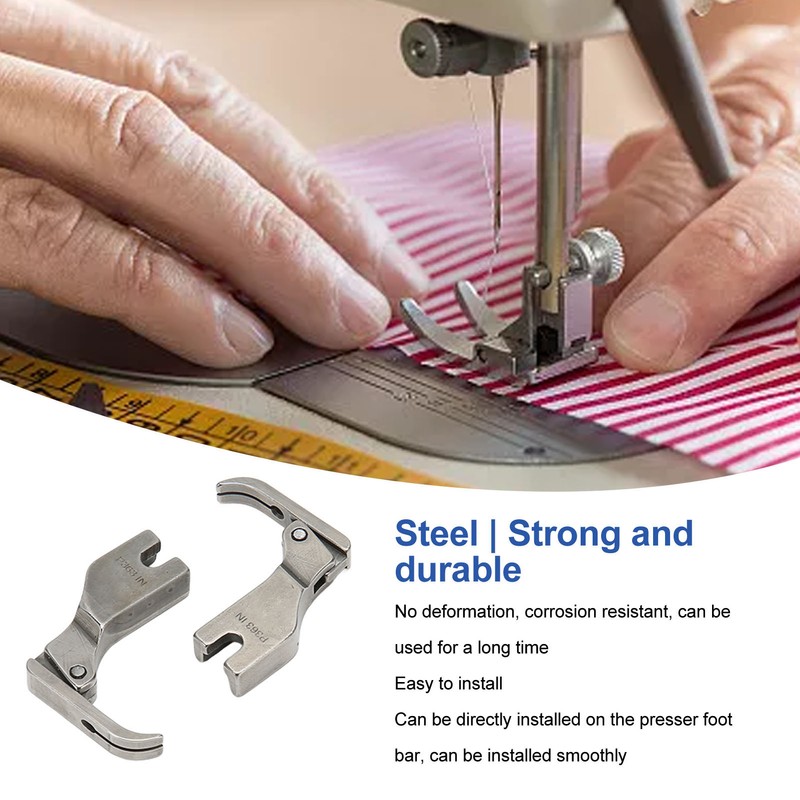 2pcs Flat Bed Sewing Machine Zipper Foot Professional Rust Prevention