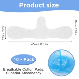Vicloon Bra Inserts, Sweating, Reusable Cotton Bra Inserts Under the Breasts, Breast Sweat Absorber Pads, Underbust Sweat Protection Insert, Extra Soft, Breathable for Sports and Breastfeeding, Pack
