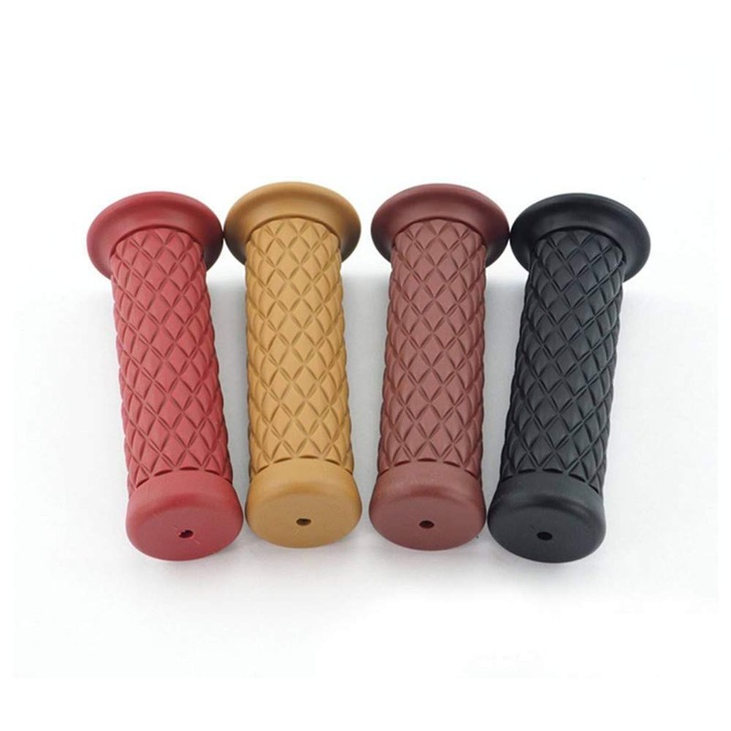 Motorcycle Non Slip Retro Rubber Handlebar Comfortable Handlebar 7/8" 22mm