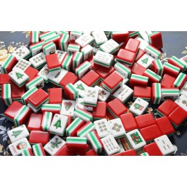 Christmas Style Custom Mahjong Tiles160Tiles Factory Direct Supply Luxury Premium US LocalStock  Private GatheringsSize: 1.26inch*0.95inch *0.63inch, Color: Christmas style