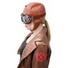 FURPHI Steampunk Aviator Hat with Ear Flaps PU Leather Pilot