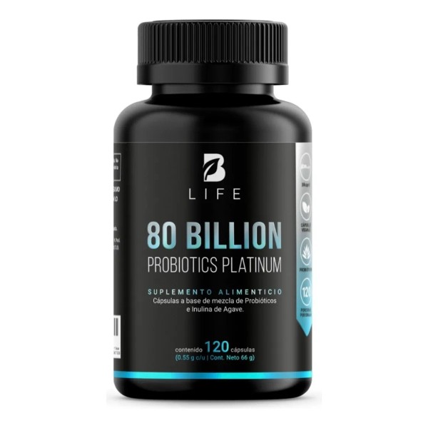 80 Billones De Probióticos 120 Cápsulas Con 11 Cepas B