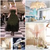 THARAHT Black Ostrich Feathers 12pcs Large Natural Bulk 16-18Inch 40cm-45cm