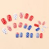 24PCS 4th of July Press on Nails Short Square, Independence