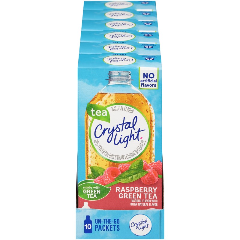 Crystal Light On The Go Green Tea Raspberry, 10 Count